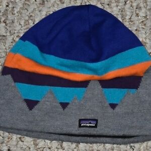 Patagonia Blue and Orange Beanie
